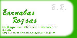 barnabas rozsas business card